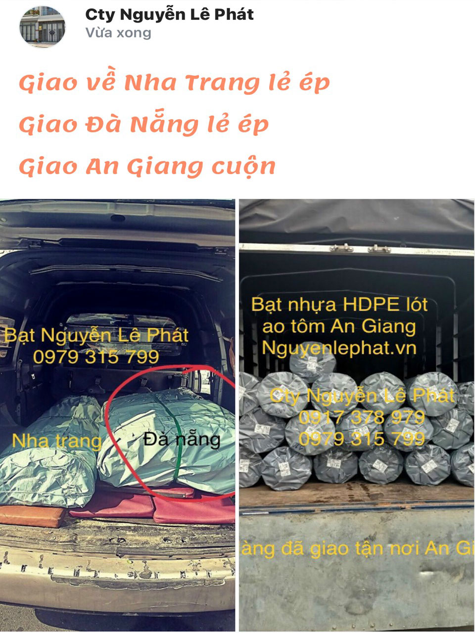 Hình thức đặt hàng thanh toán mua bạt nhựa hdpe lót hồ cá Biên Hòa