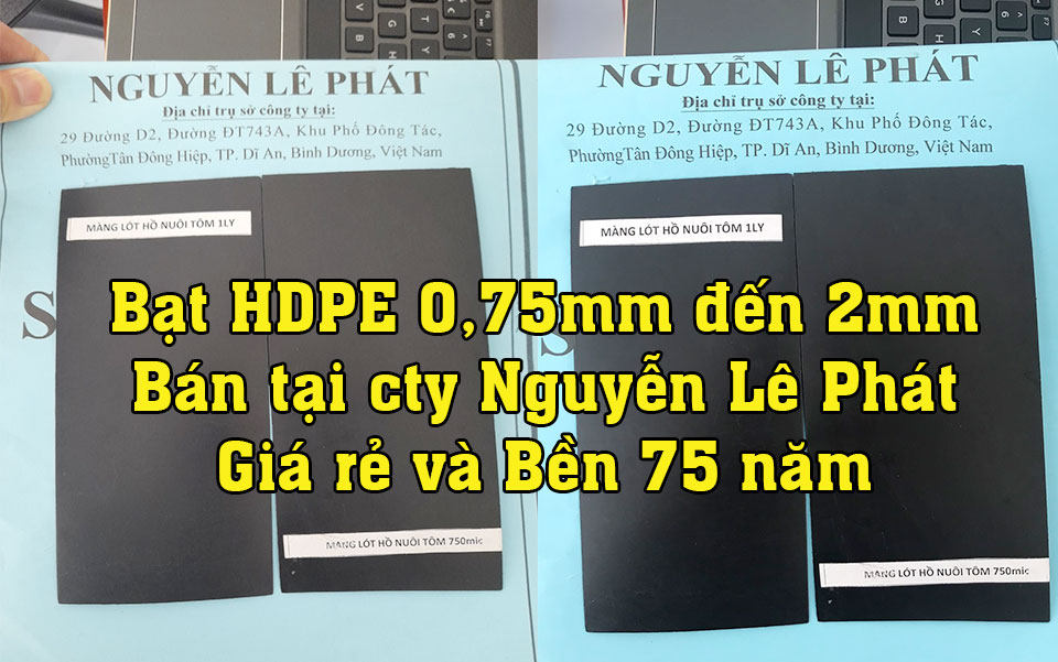 Báo Giá Bán Lẻ Màng Bạt Nhựa Đen HDPE Dày 0,75mm 1mm 2mm