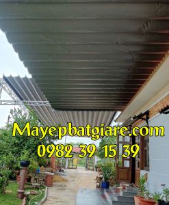 Lắp mái hiên che, mái bạt xếp kéo che nắng tự cuốn tại Bến Tre