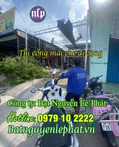 Thi công bạt che nắng mưa, bạt mái thả tự cuốn tại Bến Cát giá rẻ