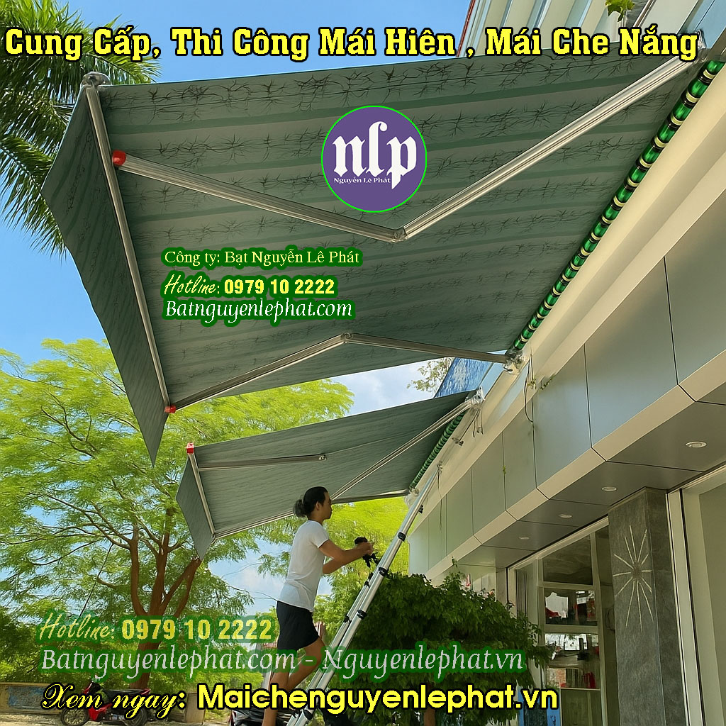 Lắp bạt mái quay tay Lắp bạt mái quay tay