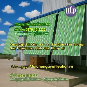 Rèm bạt thả che nắng tự cuốn ban công