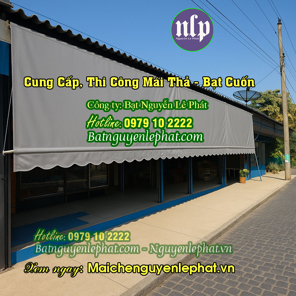 Rèm che nắng tự cuốn tại quán cafe – phường Lái Thiêu, Thuận An