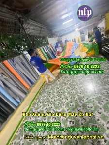 May ép bạt mái xếp mái che