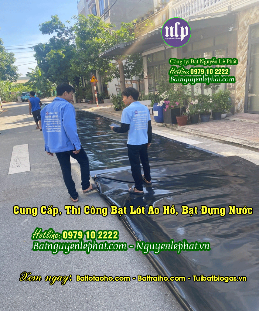 Màng Bạt Nhựa Chống Thấm 2 Mặt Đen Chứa Nước Nuôi Cá tại Hà Tĩnh