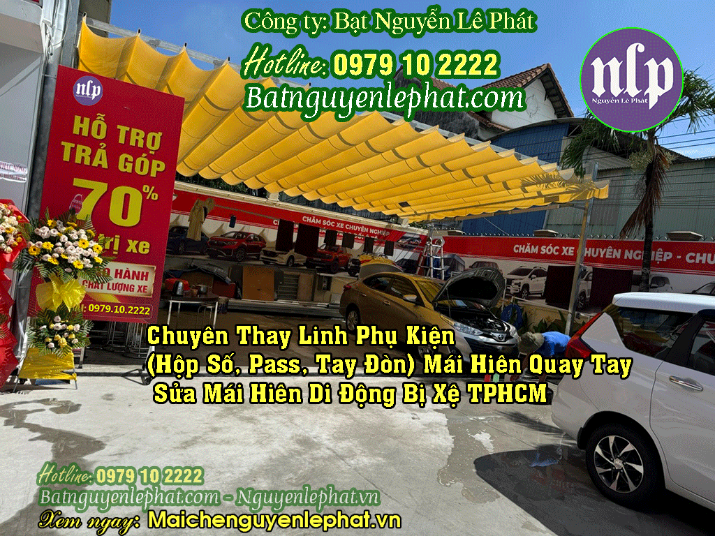 Lắp mái hiên mái xếp