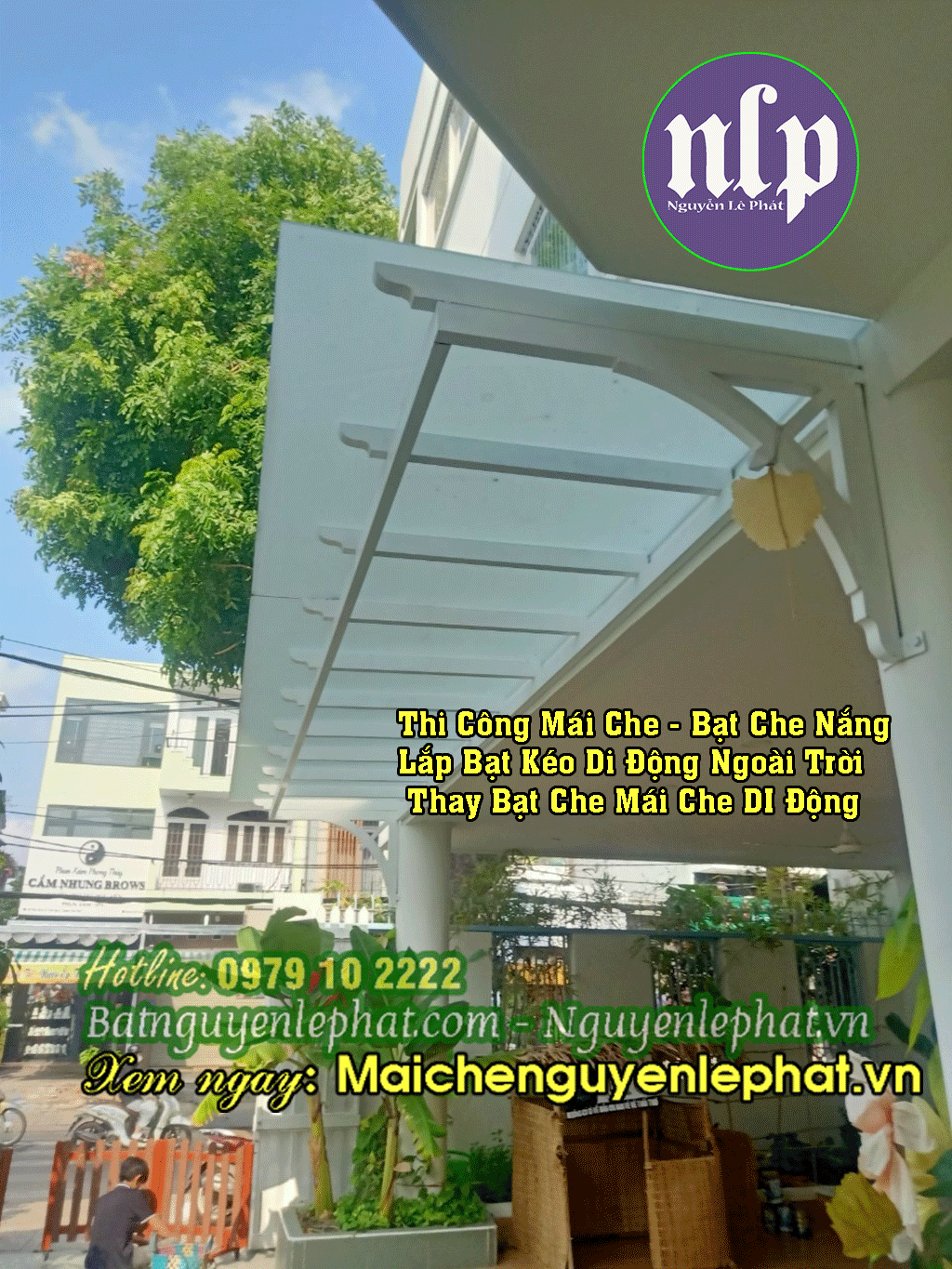 Lắp mái che Poly Lắp mái che Poly