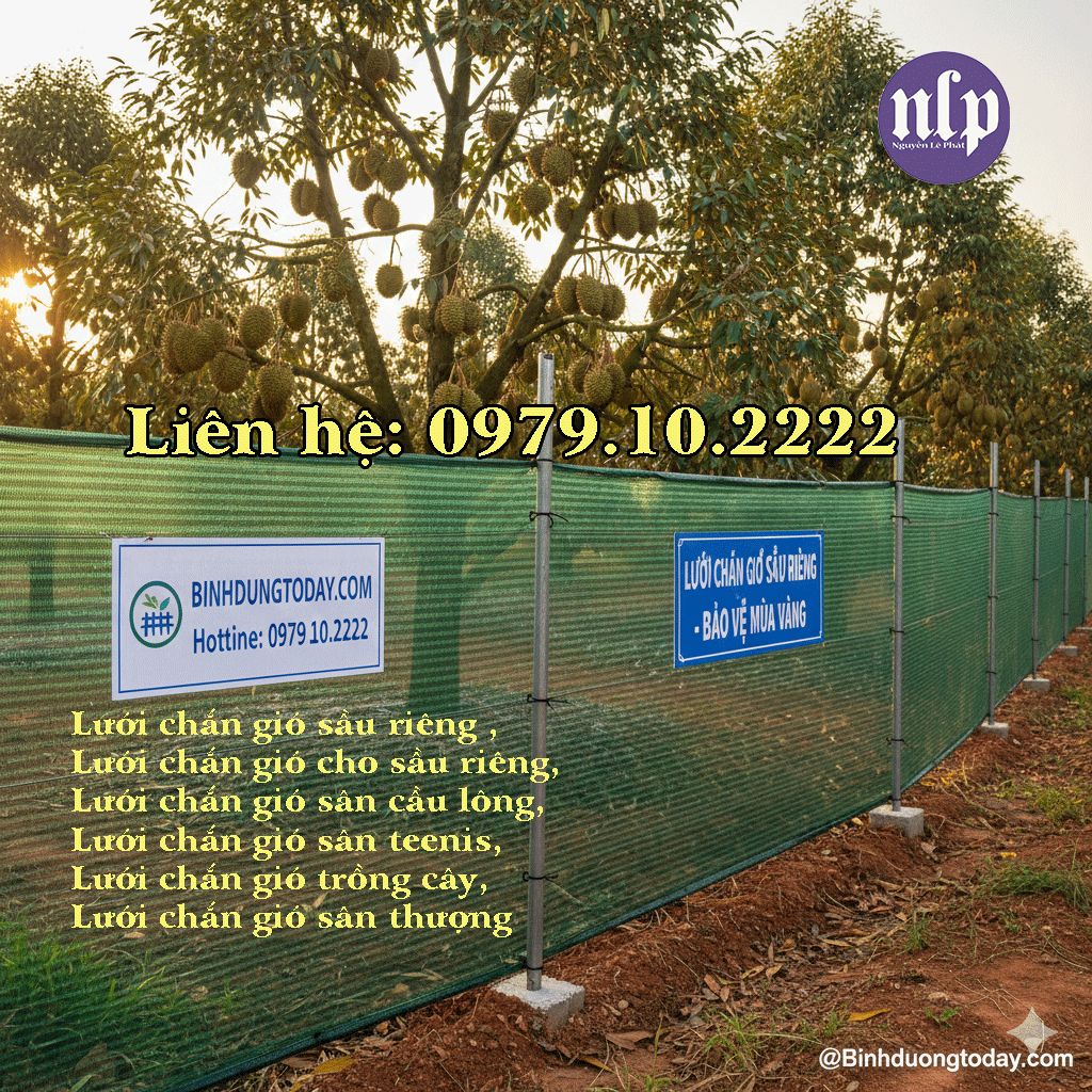 Lưới Chắn Gió Cho Cây Trồng Sầu Riêng
