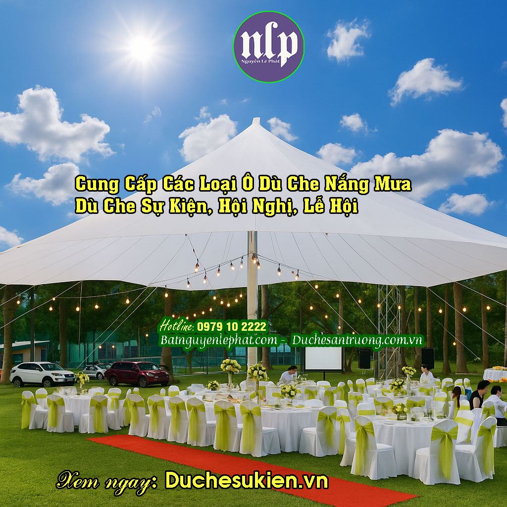 Ô dù che tổ chức sự kiện ngoài trời